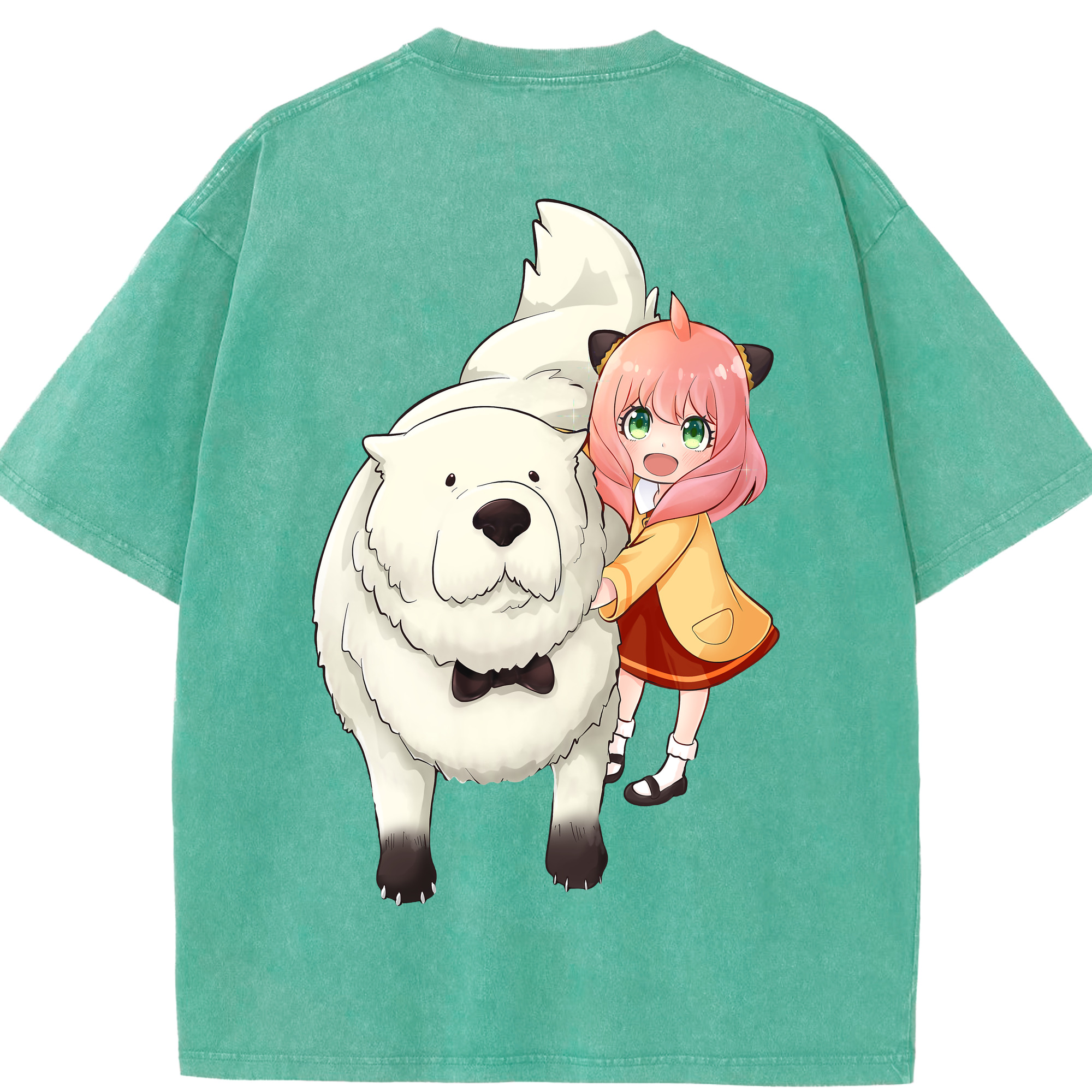 （画像用） SPY×FAMILY间谍家家酒 綿100% ヴィンテージ風 半袖Tシャツ（背面プリント）